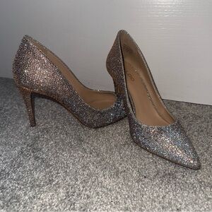 Aldo Women's Sparkling Heels - Silver and Gold